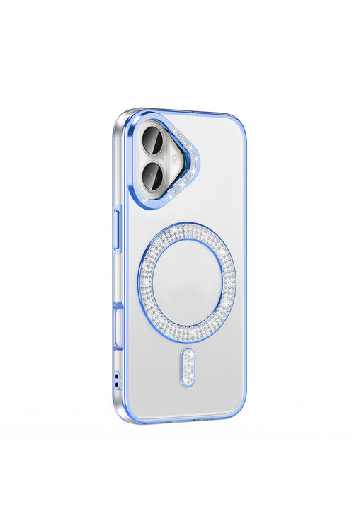 iPhone 16 Case Karetta Diamond Stone Patterned Magsafe Cover