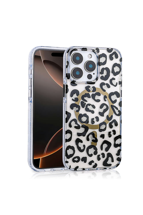 iPhone 12 Pro Case with MagSafe Feature, Jago Leopard Design Cover